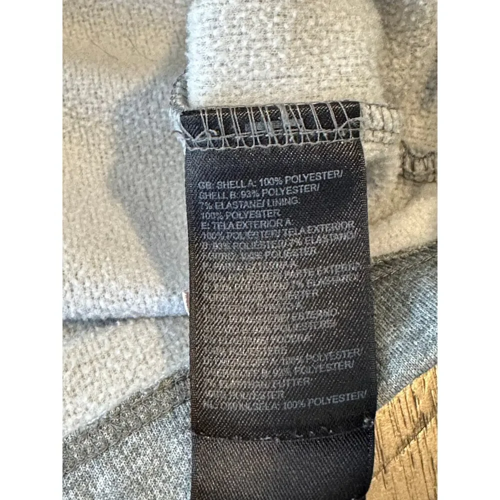 The North Face Men's Gray Full Zip Hooded Fleece Jacket XL Defects